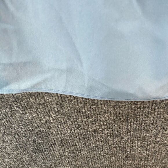 J Crew Dress Size 4 100% Silk Pink Blue Paisley Shift Ruffle Feminine Chic‎ Boho - Picture 7 of 11